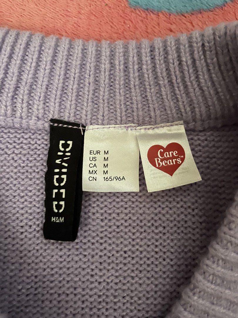 H&M Divided Care Bears Sweater (Category: Coats, Jackets and Outerwear) located in Las Pinas. Submitted by ifbybread (Listing ID 1422941288, Image 3). Description: care bears knitted sweater | H&M x DIVIDED length - 22.5" width - 20.5" sleeves - 25" condition - 10/10 mop: gcash mod: j&t, lalamove if rush loc: las piñas city.