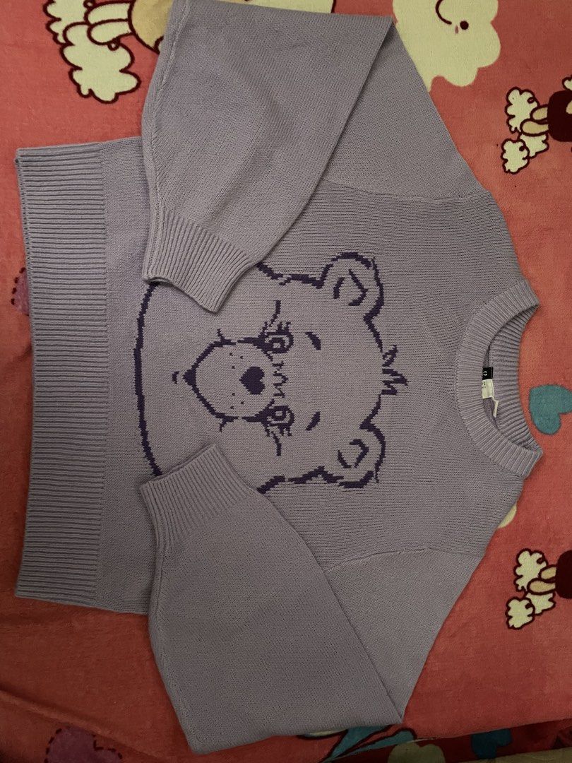 H&M Divided Care Bears Sweater (Category: Coats, Jackets and Outerwear) located in Las Pinas. Submitted by ifbybread (Listing ID 1422941288, Image 2). Description: care bears knitted sweater | H&M x DIVIDED length - 22.5" width - 20.5" sleeves - 25" condition - 10/10 mop: gcash mod: j&t, lalamove if rush loc: las piñas city.