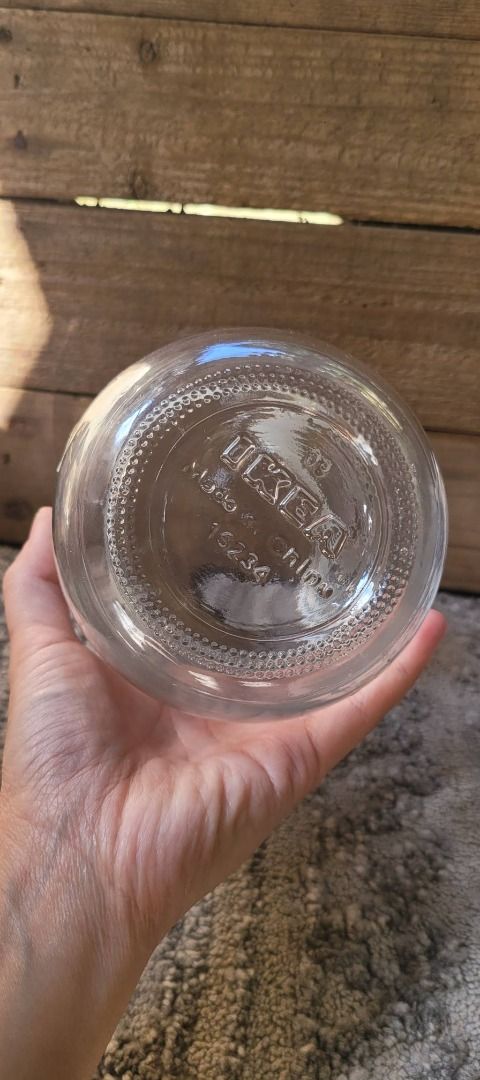 IKEA Koken Airtight Jar 1000ml (Category: Food Organization & Storage) located in Sablan. Submitted by gongonshelley12 (Listing ID 1422992226, Image 1). Description: 👉👉400 ONLY👈👈 IKEA JAR LIKE NEW EXCELLENT CONDITION IKEA KORKEN jar with lid, featuring clear glass and an airtight seal.