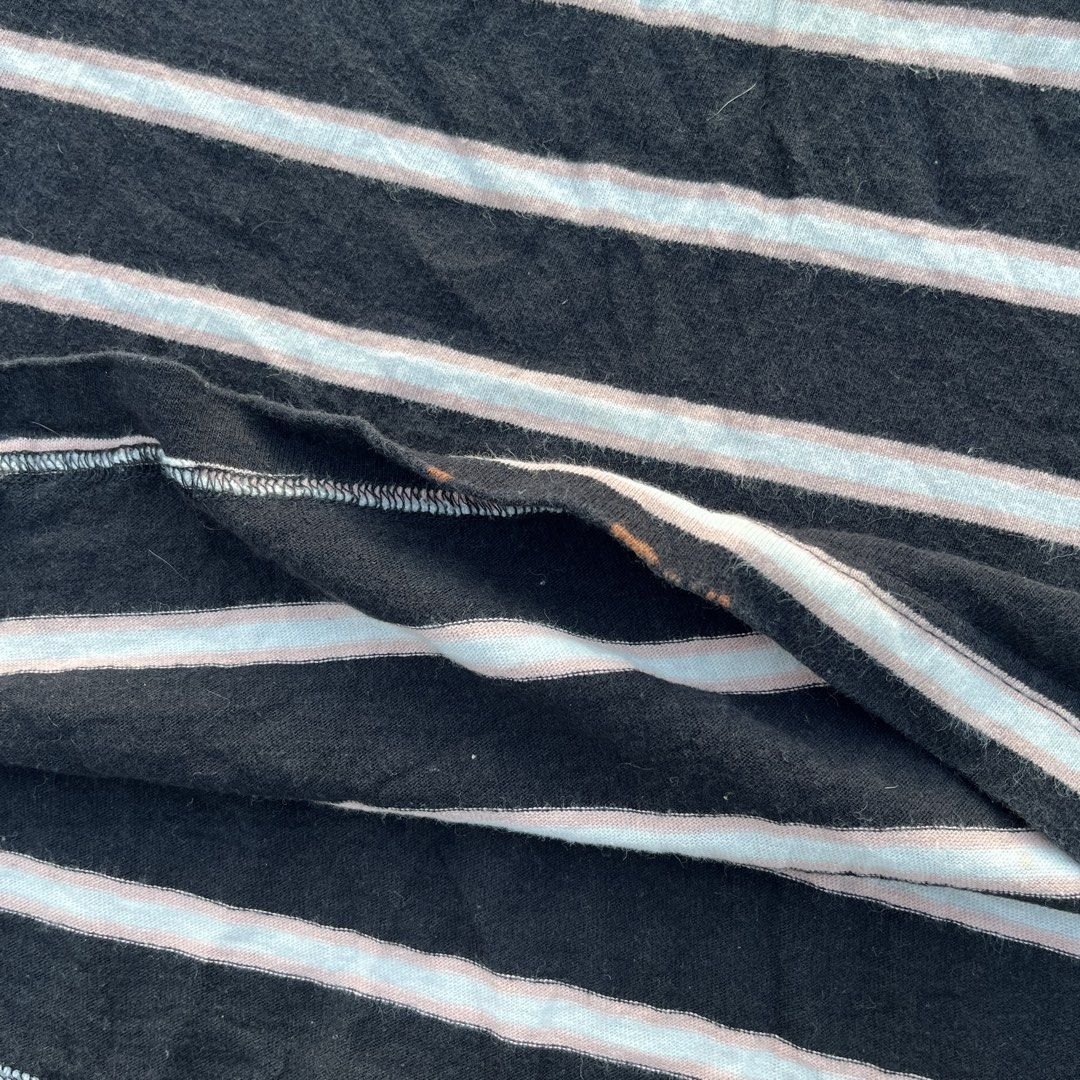 Kangol Boxy Stripe Shirt (black) (Category: Tshirts & Polo Shirts ) located in Bacoor. Submitted by setenta___ (Listing ID 1423067343, Image 3). Description: Bleach stain at the bottom and pinhole Large, 22” x 23” ₱500.