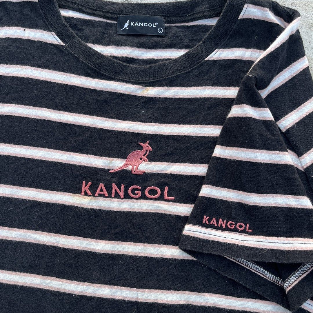 Kangol Boxy Stripe Shirt (black) (Category: Tshirts & Polo Shirts ) located in Bacoor. Submitted by setenta___ (Listing ID 1423067343, Image 2). Description: Bleach stain at the bottom and pinhole Large, 22” x 23” ₱500.