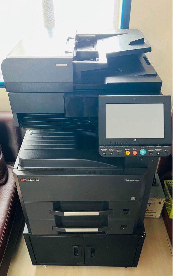 Kyocera TASKalfa 3012i Multifunction Printer (Category: Printers, Scanners & Copiers) located in Lapu Lapu. Submitted by Tinay (Listing ID 1422949651, Image 1). Description: For Sale Kyocera DP-7100/TASKalfa 3212i Black and White Print scan and copy Short, Long A3 and A4 Ink: Toner Inclusion: Paper cabinet RFS: Pull-out from my shop.