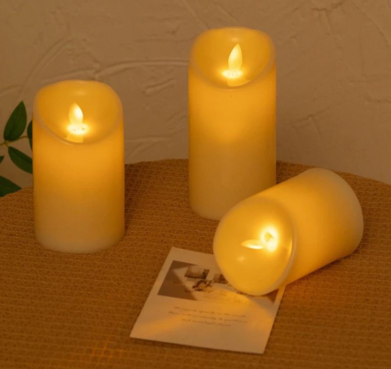 LED Electronic Flameless Candle (Category: Other Home Decor) located in Singapore. Submitted by closertothepicture (Listing ID 1422990119, Image 3). Description: - Set of 18 flameless LED candles - Ivory white shell, warm white light - Battery operated (comes with coin batteries for each candle) - Perfect for events and everyday use, e.g. parties, proposals, birthdays, weddings 10 candles - 5x9cm Remaining 8 candles - 5x11cm Original price is $2+