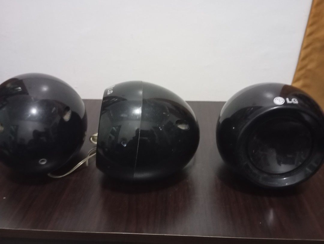 Lg speakers (Category: Soundbars, Speakers & Amplifiers) located in Las Pinas. Submitted by quick_deals_great_finds2 (Listing ID 1423043297, Image 2). Description: Original good working condition Selling as set 3pcs.