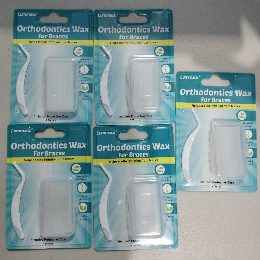 Lummarx Orthodontics Wax for Braces (Category: Oral Care) located in San Isidro. Submitted by ficany (Listing ID 1422985558, Image 1). Description: Sealed. P50 each. P200 take all 5 packs. MOP: GCash (or other digital banks) MOD: J&T POLICIES: - Shipping fee c/o buyer - No return, no exchange - Item will be reserved only after payment (item price + SF) - COD not available.