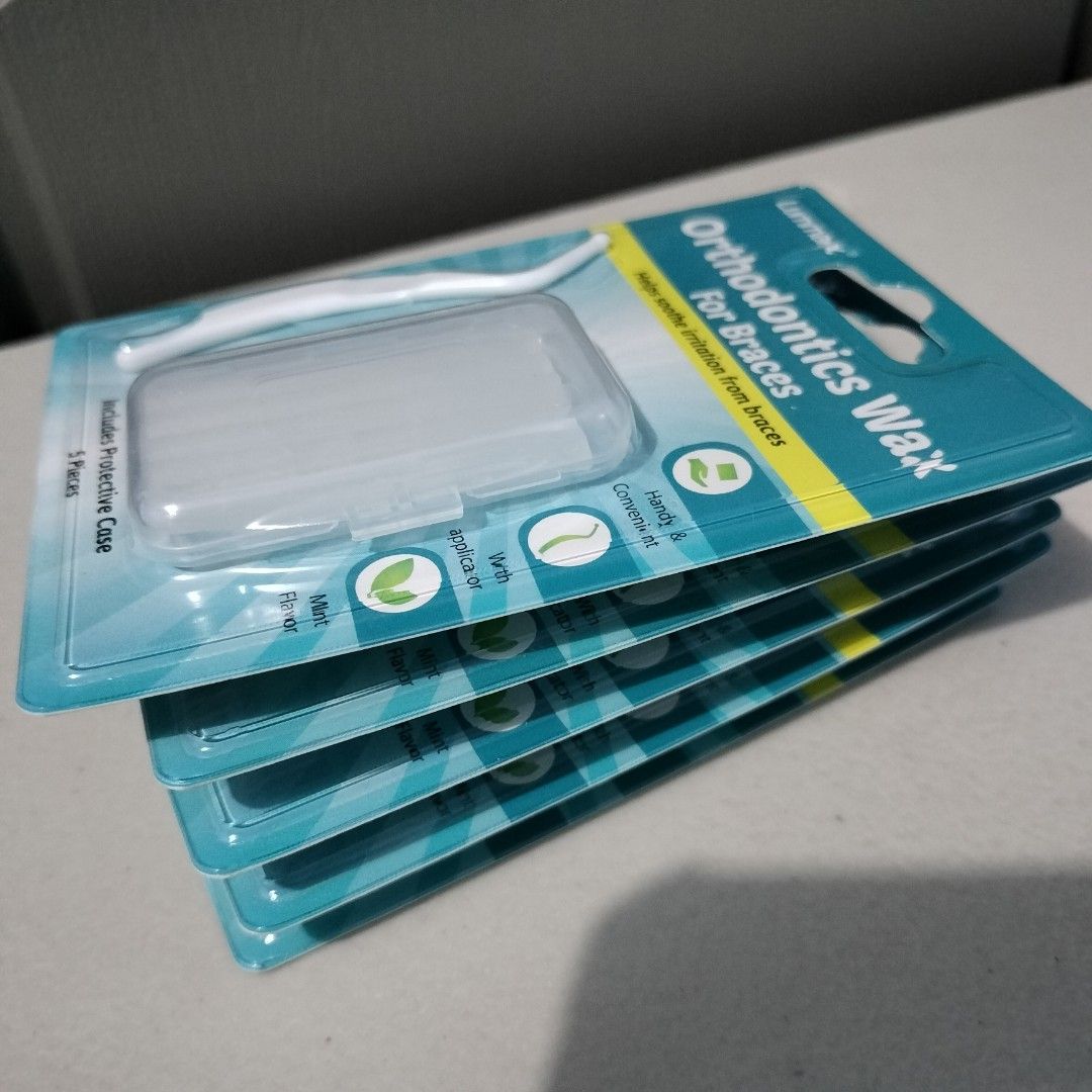 Lummarx Orthodontics Wax for Braces (Category: Oral Care) located in San Isidro. Submitted by ficany (Listing ID 1422985558, Image 3). Description: Sealed. P50 each. P200 take all 5 packs. MOP: GCash (or other digital banks) MOD: J&T POLICIES: - Shipping fee c/o buyer - No return, no exchange - Item will be reserved only after payment (item price + SF) - COD not available.