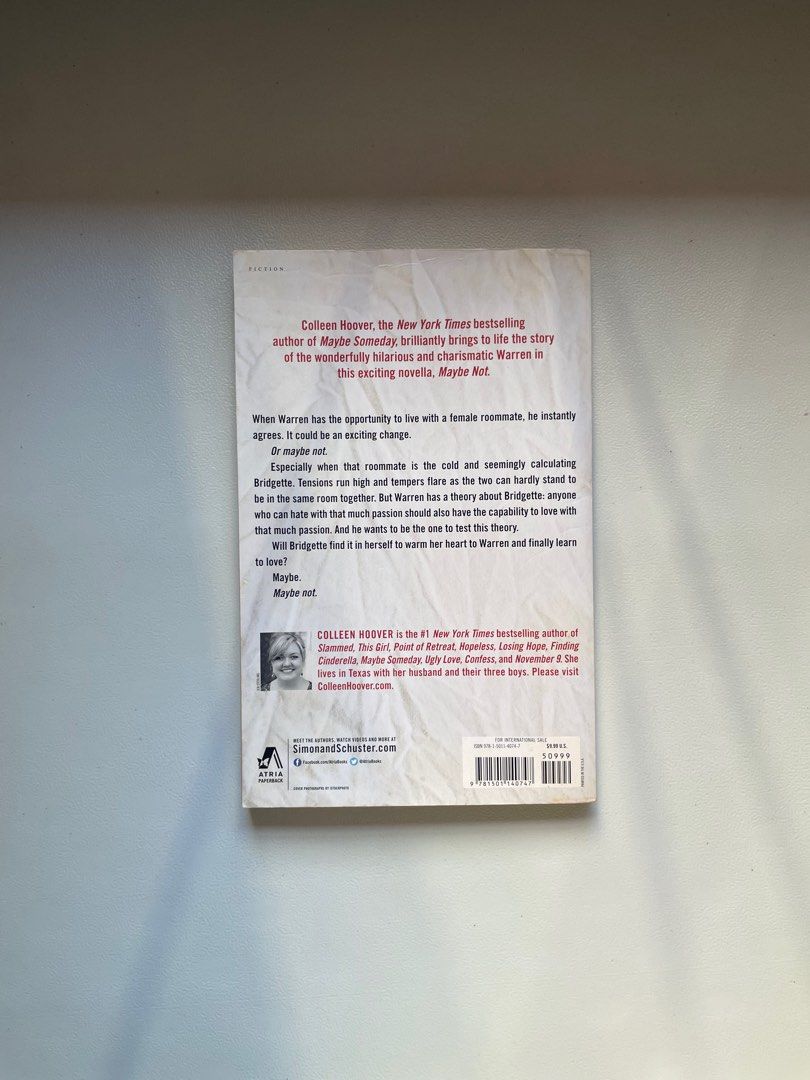 Maybe Not by Colleen Hoover (Category: Storybooks) located in Manila. Submitted by acropolisph (Listing ID 1423020261, Image 2). Description: .