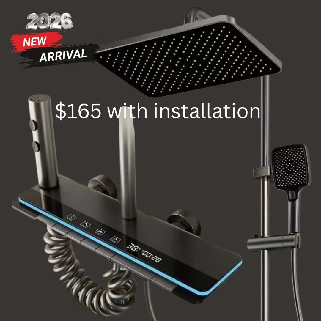 Modern Rainfall Shower System with Digital Display / Shower Set with ...