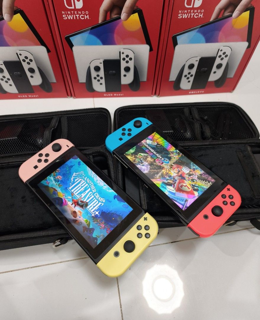 Nintendo Switch V2 with Free Games (Category: Nintendo) located in Manila. Submitted by nswitchgear (Listing ID 1422976057, Image 2). Description: Nintendo Switch V2 with Free Games ₱8,999 FREE acess to my Paid games Legit purchase not Jailbreak. Used item but in Good/Best condition Can give 7 Days personal Warranty for peace of mind. -Doon po tayo sa kaya tayong issupport, dont settle for less. Comes w/ Complete accessories and pouch (Bag,Charge