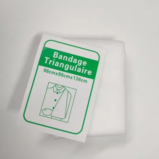 Non-woven Triangular Bandage (Category: Medical Supplies & Tools) located in Quezon City. Submitted by staffmarke01383 (Listing ID 1422954686, Image 1). Description: - Non-woven triangular bandage - Size: 96cm x 96cm x 136cm - Perfect for first aid kits.