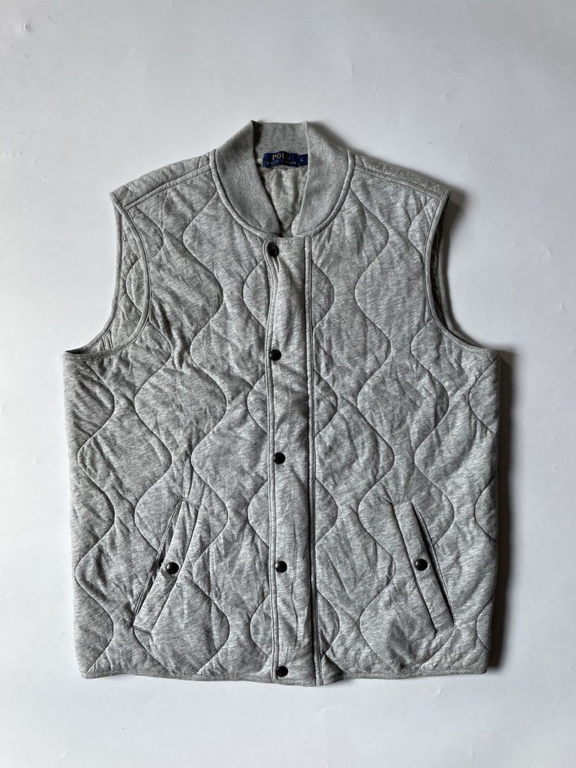 Polo Ralph Lauren Quilted Vest (Category: Vests) located in Baguio. Submitted by chronicles_cache (Listing ID 1422954573, Image 1). Description: Condition: Great Size tagged: L Width: 23 Length: 27 Shoulder: 18.