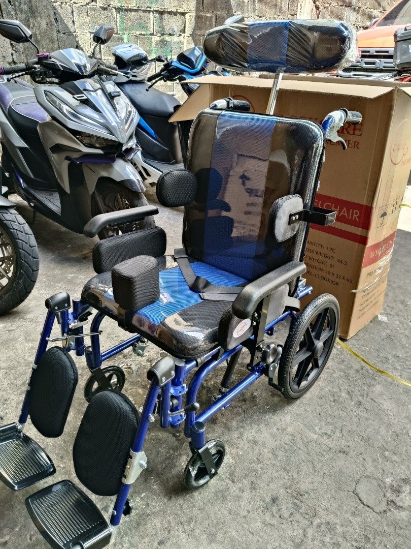 Reclining Cerebral Palsy Wheelchair (Category: Wheelchairs) located in Quezon City. Submitted by pjfalogme21 (Listing ID 1422929338, Image 2). Description: Available for pick up and delivery. Same day delivery within Metro Manila and nearby provinces. We accept COD, Bank Transfer, and Gcash payment. Pm for more details.