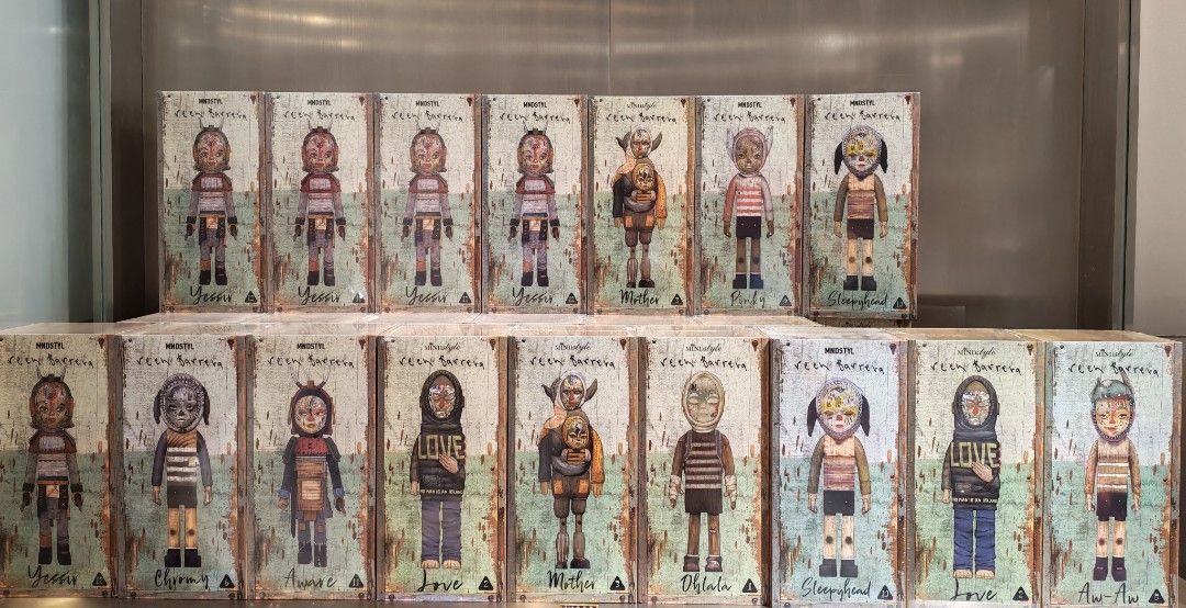 Reen Barrera (Category: Designer & Blind Box Toys) located in Quezon City. Submitted by danilo.danilo4 (Listing ID 1422953860, Image 1). Description: - Reen Barrera art toy collection - Each box features a unique character design 17k each - Art toys are in original packaging.
