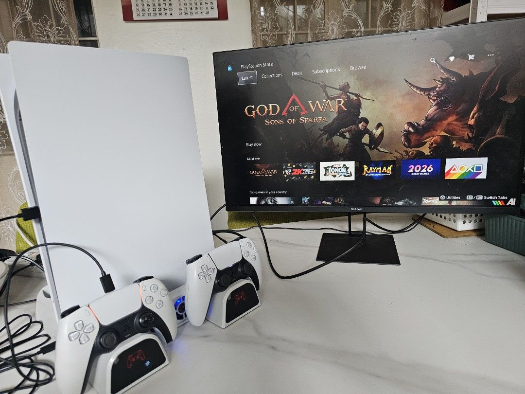 Sony PlayStation 5 Digital Edition Bundle (Category: PlayStation) located in Muntinlupa City. Submitted by agent_m (Listing ID 1422966565, Image 2). Description: 💯 Console in excellent condition 🔄 Updated to latest system software 📦 With box 🔥 Inclusions: ✔ PS5 Digital Edition (No issues) ✔ 2 DualSense Controllers • 1 Fully working • 1 Minor issue on Right D-pad button (still usable) ✔ DualSense Charging Station ✔ PULSE 3D Wireless Headset ✔ 