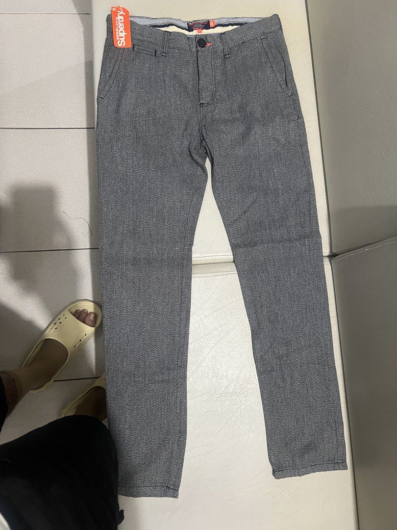 Superdry International Herringbone Trousers - Size S (Category: Trousers) located in Santa Maria. Submitted by jeshtine (Listing ID 1423009938, Image 1). Description: Fits till size 32. Non stretch.