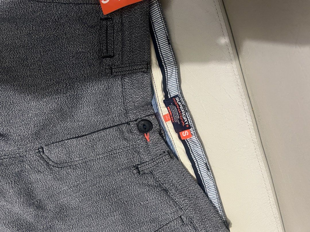 Superdry International Herringbone Trousers - Size S (Category: Trousers) located in Santa Maria. Submitted by jeshtine (Listing ID 1423009938, Image 2). Description: Fits till size 32. Non stretch.
