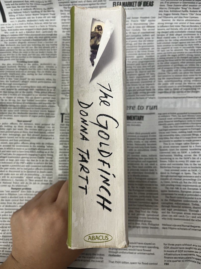 The Goldfinch by Donna Tartt (Category: Storybooks) located in Manila. Submitted by dixieboo (Listing ID 1422919906, Image 2). Description: -foxing -creases -can ship thru lalamove or jnt.