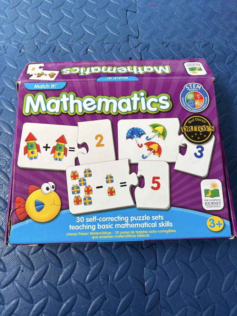 The Learning Journey -Educational Puzzle Games Bundle (Category: Educational & Learning Toys) located in Paranaque City. Submitted by avec21 (Listing ID 1422947943, Image 2). Description: The Learning Journey – Match It! Puzzles (3 Sets) Includes: • Match It! Mathematics • Match It! Picture Word Bingo • Match It! Spelling Condition: Gently used / well-kept Box: 6/10 Ideal for: Early learners & preschoolers Benefits: Builds math skills, spelling, 
