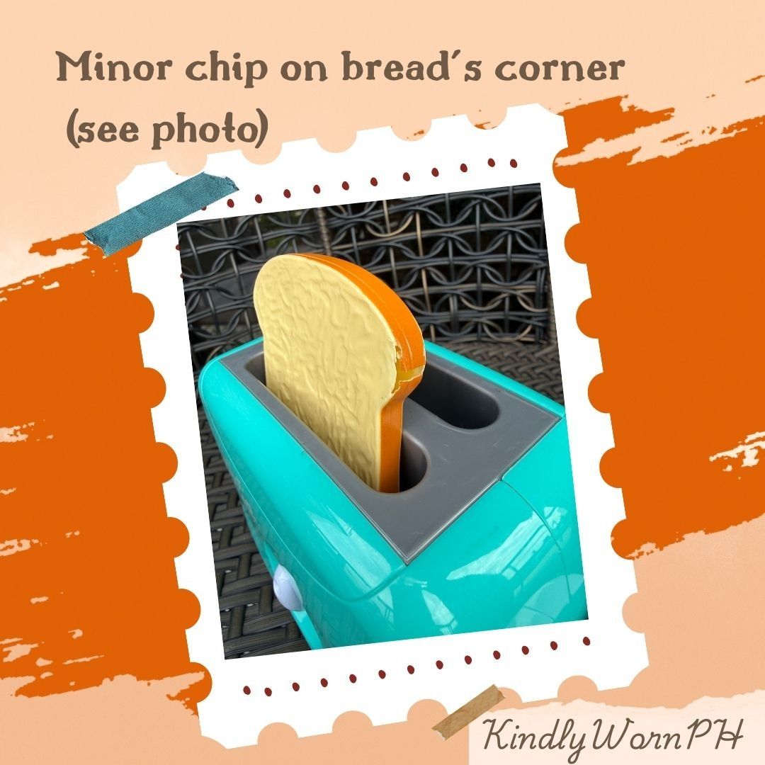 Toy Toaster Educational Montessori Pretend Play (Category: Educational & Learning Toys) located in Manila. Submitted by kindlywornph (Listing ID 1422950973, Image 2). Description: Pretend Play Toaster (Play at Home Brand) 🍞 Includes 1 toaster unit & 2 bread slices ✔️With switch and manual dial control ⚡ Simple and easy-to-use toaster 🎵 With sound prompt when the toast is ready (Like a real toaster!) 🎯 Why this is great for kids ✋ Improve Fine 