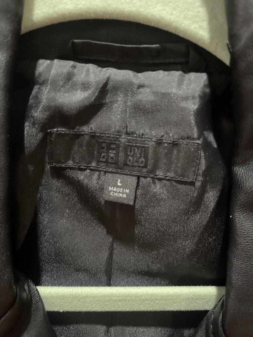 Uniqlo Black Faux Leather Jacket (Category: Coats, Jackets and Outerwear) located in Cainta. Submitted by engelerrrr (Listing ID 1422967683, Image 2). Description: .