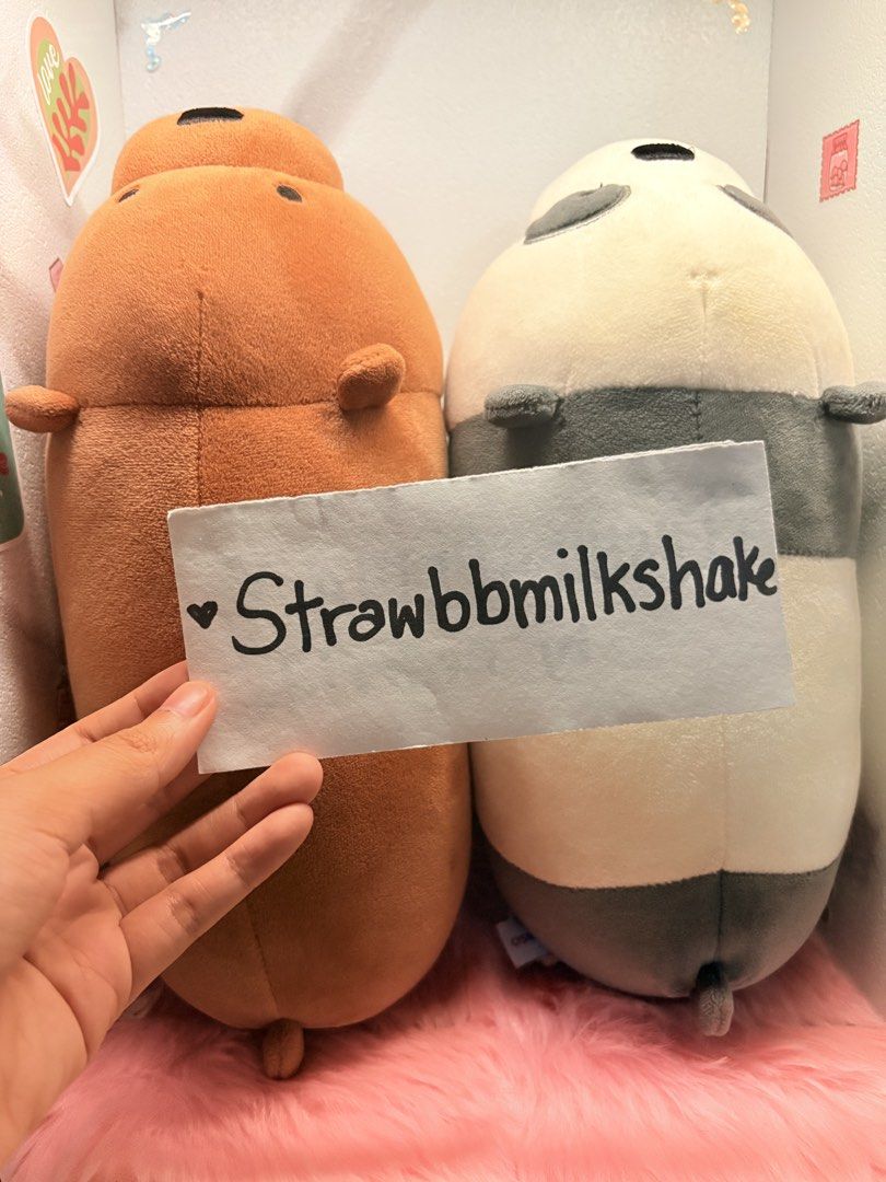 We Bare Bears Plushies Bundle from Miniso (Category: Plushies & Soft Toys) located in Manila. Submitted by strawbbmilkshake (Listing ID 1422957564, Image 1). Description: Both mallow type and from Miniso! Bundle of 2 for 400 only If seperate 300 each ^^.