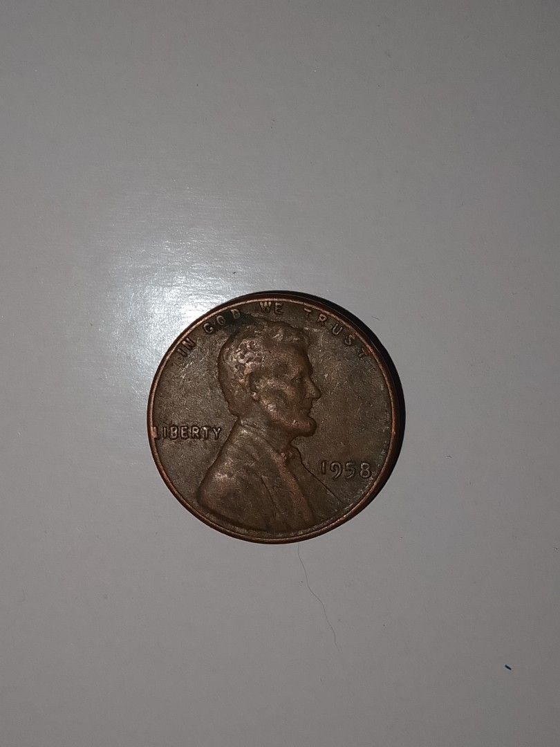 1958 Philadelphia mint one cent coin (Category: Currency) located in Legazpi City. Submitted by coinsonline (Listing ID 1423141344, Image 1). Description: no.99369.