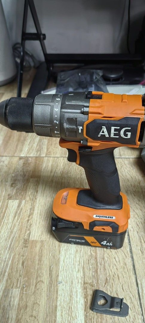 AEG Brushless Drill and Impact Driver Set (Category: Construction Tools & Equipment) located in Taguig. Submitted by roma2701 (Listing ID 1423145037, Image 2). Description: - AEG Brushless Drill and Impact Driver Combo - Includes: - Drill: A18PDB - Impact Driver: BSS18B6 - 2 x 18V 4Ah Batteries - Charger - Carrying Bag - Color: Black and Orange - Complete and Ready to Use.