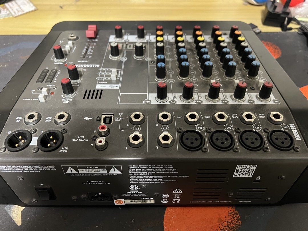 Allen & Heath ZEDi10 Mixer WITH FREEBIES (Category: Other Audio Equipment) located in Quezon City. Submitted by fluffeeboi (Listing ID 1423135058, Image 1). Description: **🎛 FOR SALE: Allen & Heath ZEDi-10 Mixer (Rush Sale!) 🎛** Selling my **Allen & Heath ZEDi-10** analog mixer with built-in USB audio interface. 💰 **Price:** ₱10,500 (Rush Sale) 📦 **Shipping:** Shouldered by buyer ✅ **Can bring unit for testing (within reasonable location)** �