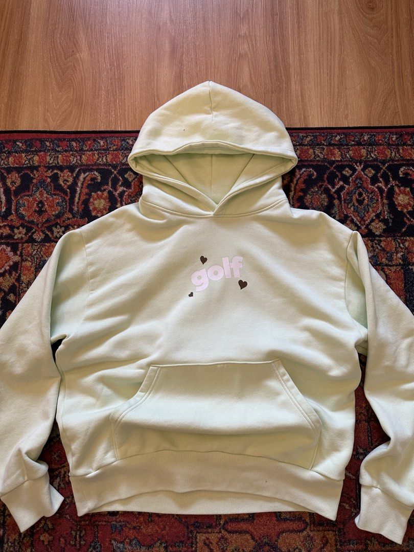 Authentic Golf Wang Hoodie - Mint Green - Size L (Category: Coats, Jackets and Outerwear) located in Pasig City. Submitted by qrdrey (Listing ID 1423122073, Image 2). Description: 23W 25L 22Sleeve Bought from Golf store NYC.