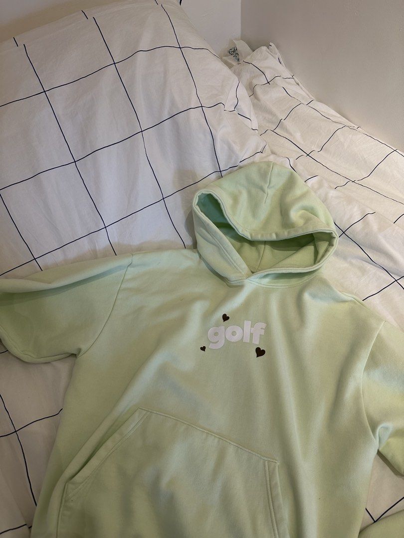 Authentic Golf Wang Hoodie - Mint Green - Size L (Category: Coats, Jackets and Outerwear) located in Pasig City. Submitted by qrdrey (Listing ID 1423122073, Image 1). Description: 23W 25L 22Sleeve Bought from Golf store NYC.