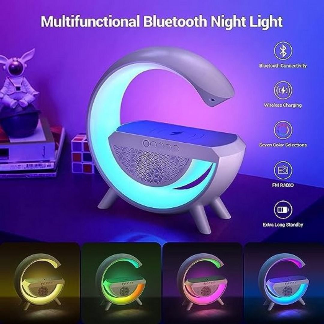BT2301 LED Wireless Charging Speaker – Bluetooth, RGB Light & Wireless Charging