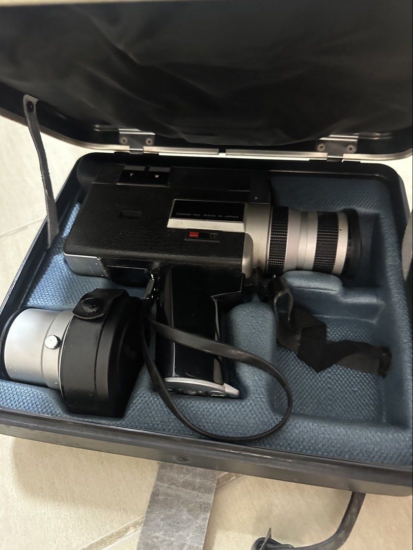 Canon Super 8 Film Camera (Category: Video Cameras) located in Manila. Submitted by daniran96 (Listing ID 1423232445, Image 3). Description: For Sale: Canon 518 SV Auto Zoom Super 8 (Vintage 1970s) • Additional Canon 518 Super 8 Camera ₱30,000 for both Selling as a bundle: 📹 Canon 518 SV Auto Zoom (shown in photo) • Fully working • Successfully captures film • In good condition • Comes with case, lens cap, Canon C-8 teleconverter, and lens filte