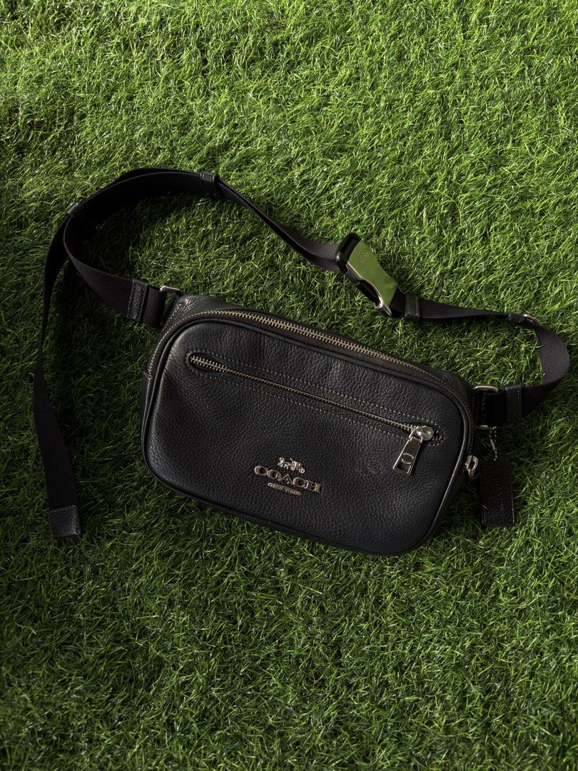 Coach Elias Belt Bag (Category: Luxury Bags & Wallets) located in Makati City. Submitted by thethrilltofind (Listing ID 1423162433, Image 1). Description: - Coach Elias Belt Bag - Black leather - Classic Coach design - Versatile wear (waist or crossbody) - Stylish and practical.