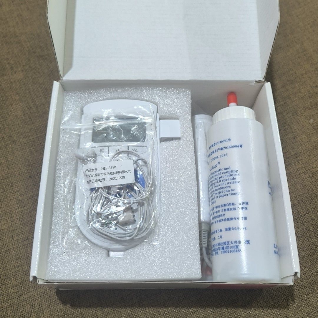 CONTEC Sonoline B Pocket Fetal Doppler (Category: Maternity Care) located in Bugallon. Submitted by jesmelson2026 (Listing ID 1423100736, Image 2). Description: - CONTEC Sonoline B Pocket Fetal Doppler - Includes: Main unit, probe, ultrasound gel, and accessories - Features: - Digital display - External earphone jack - Monitors fetal heart rate - Original receipt included.