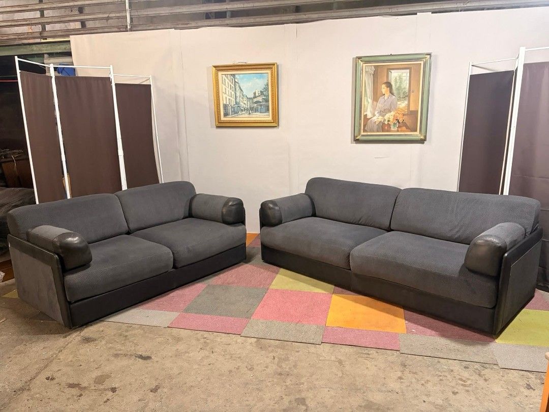 Gray Fabric Sofa with Leather Accents (Category: Sofas) located in Valenzuela. Submitted by princeraya55649 (Listing ID 1423168815, Image 2). Description: Modular Velvety Leather Accent Sleeper Sofa MALAKI PA SA KING SIZE BED!!! 80 x 83 inches 2pcs AVAILABLE!!! (QUEEN size ung isa 65 inches) SUPER SOFT & COMFY!!! EASY TRANSITION!!! Price : KING - 18500 ; QUEEN - 16500 *VIDEO ON COMMENT KING : Sofa 81L x 37W x 16H seat height inches Sandalan heigh
