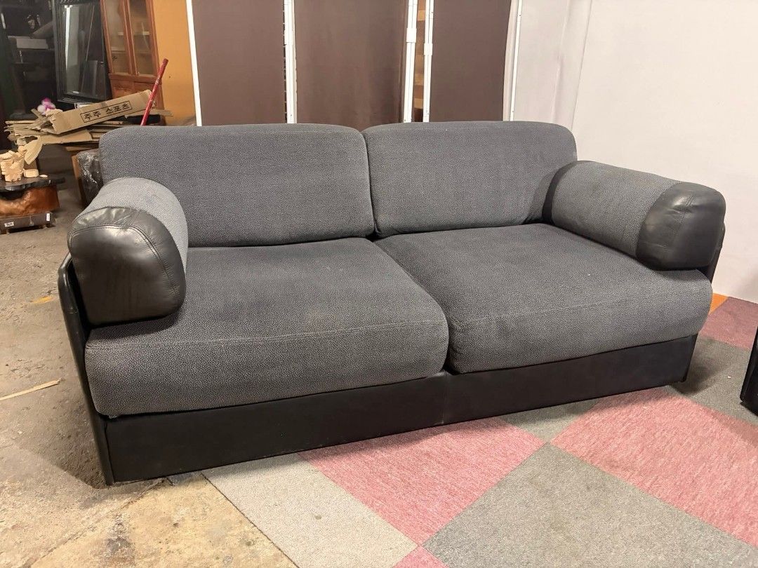 Gray Fabric Sofa with Leather Accents (Category: Sofas) located in Valenzuela. Submitted by princeraya55649 (Listing ID 1423168815, Image 3). Description: Modular Velvety Leather Accent Sleeper Sofa MALAKI PA SA KING SIZE BED!!! 80 x 83 inches 2pcs AVAILABLE!!! (QUEEN size ung isa 65 inches) SUPER SOFT & COMFY!!! EASY TRANSITION!!! Price : KING - 18500 ; QUEEN - 16500 *VIDEO ON COMMENT KING : Sofa 81L x 37W x 16H seat height inches Sandalan heigh