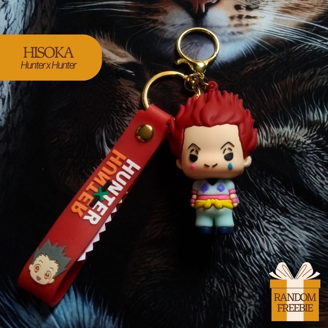 Hunter X Hunter Keychains - Killua, Hisoka, Kurapika, Gon (Category: Character Goods) located in Binan City. Submitted by items_discount (Listing ID 1423192394, Image 3). Description: ⚠️ Limited Stock 💬 Chat lang po for questions 🛍️ Check out niyo po my listing for other products 🆓 Small random freebie/s included 📌 Key Features: ✔️ Gold Keyring ✔️ With and Without Colored Strap 💡 Why Buy? ➡️ Favorite Hunter x Hunter Character ➡️ Small Random