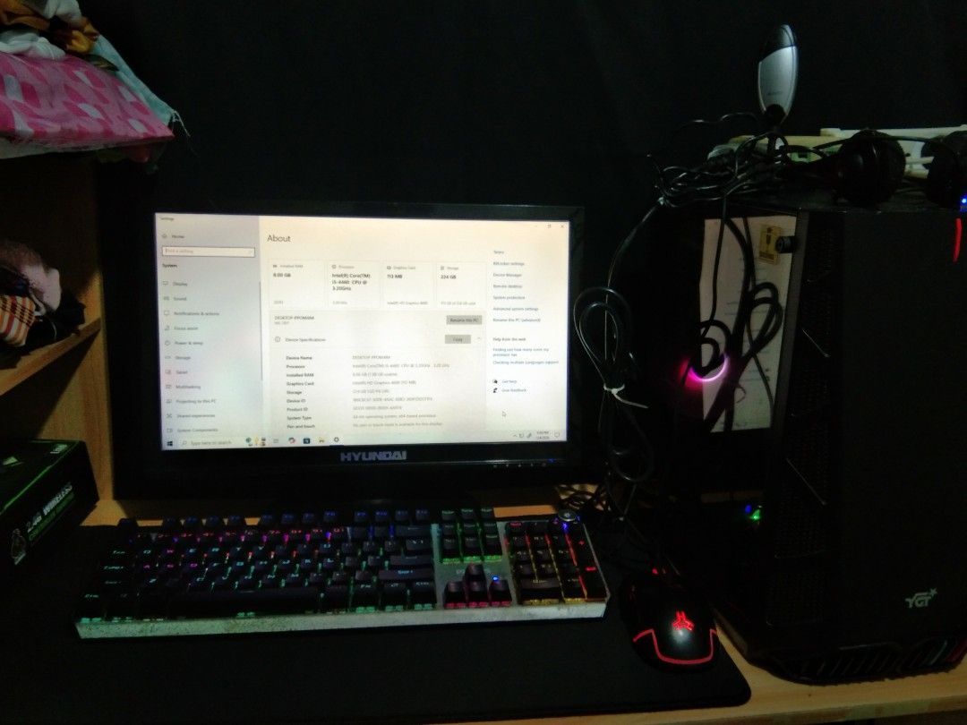 INTEL DESKTOP (Category: Desktops) located in Caloocan City. Submitted by marichelle95225 (Listing ID 1423159789, Image 1). Description: Device Name DESKTOP-PPOM4IM Processor Intel(R) Core(TM) i5-4460 CPU @ 3.20GHz 3.20 GHz Installed RAM 8.00 GB Storage 224 GB SSD P4-240 -OPEN SWAP TO LAPTOP/MACBOOK (WILLING TO ADD).