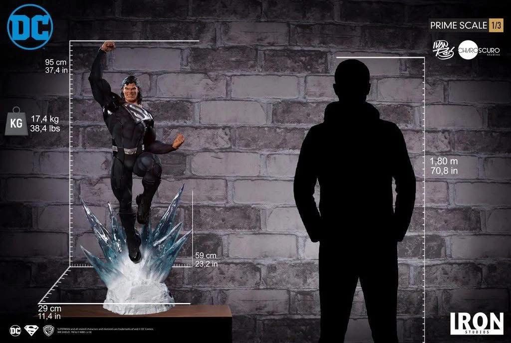 Iron Studios Black Superman Prime Scale 1/3 Statue (Category: Figurines & Statues) located in Paranaque City. Submitted by twirlyjay (Listing ID 1423225984, Image 1). Description: 🔥FOR SALE🔥 ‼️37.4 inches tall‼️ Item: Iron Studios DC Superman Black Suit Prime Scale by Ivan Reis 1/3 Condition: MISB Issue: None Price: ₱48k ➡️ ₱45k ‼️Pwede trade to Lot Hot Toys/Threezero offer lang‼️ 📍Pasay/Parañaque 💰Gcash/BDO 🚀LBC/Lalamove ⚡️Cross-posted.