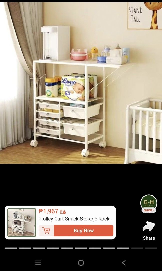 Kitchen organizer Trolley Cart (Category: Storage Boxes & Baskets) located in Taguig. Submitted by DawnToDark (Listing ID 1423257109, Image 3). Description: Decluttering Loc McKinley hill taguig .