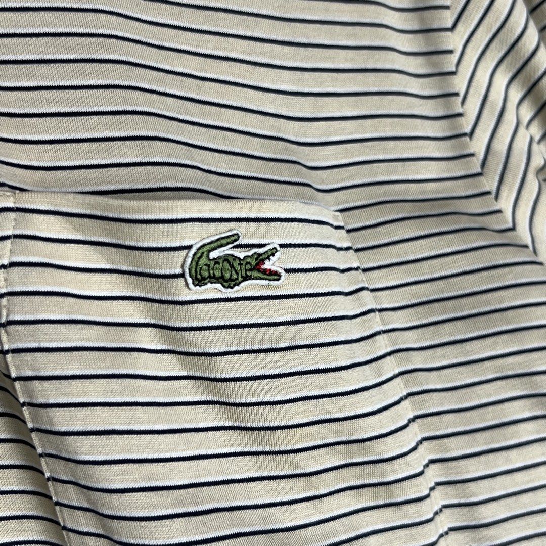 Lacoste | Stripe Vintage Poloshirt (Category: Tshirts & Polo Shirts ) located in Marawi City. Submitted by lazythrifter (Listing ID 1423200579, Image 3). Description: Details posted.📌 Size on tag: X-Large Dimes: 22 x 29 Condition: Very Good Price + SF🏷️.