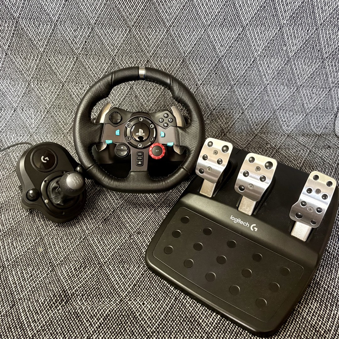 Logitech G29 Driving Force Steering Wheel Pedal Sim Racing w H Pattern ...