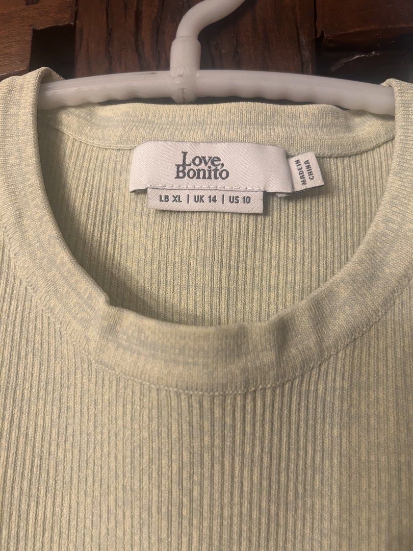 Love Bonito Fitted Knit Tank Top (Category: Sleeveless) located in Pasig City. Submitted by claimadlc (Listing ID 1423219767, Image 3). Description: Used once Good as new xl on tag but fits medium to large frame as this is fitted and runs small Price plus sf .