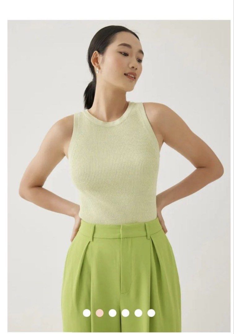 Love Bonito Fitted Knit Tank Top (Category: Sleeveless) located in Pasig City. Submitted by claimadlc (Listing ID 1423219767, Image 1). Description: Used once Good as new xl on tag but fits medium to large frame as this is fitted and runs small Price plus sf .