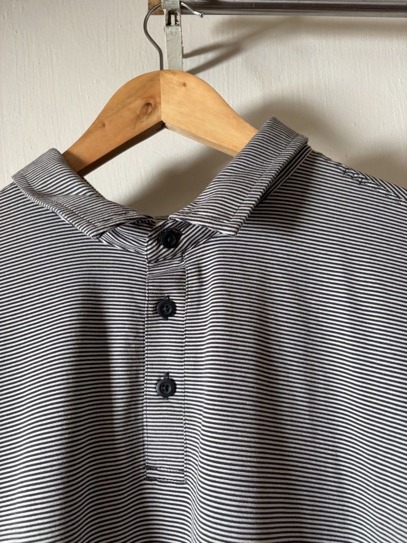 Lululemon Evolution Polo Shirt (Category: Tshirts & Polo Shirts ) located in Batangas. Submitted by cakzero (Listing ID 1423150414, Image 3). Description: Lululemon Evolution Polo Shirt Dimes: 22x28 Stripes Cotton Stretchable Comfy .