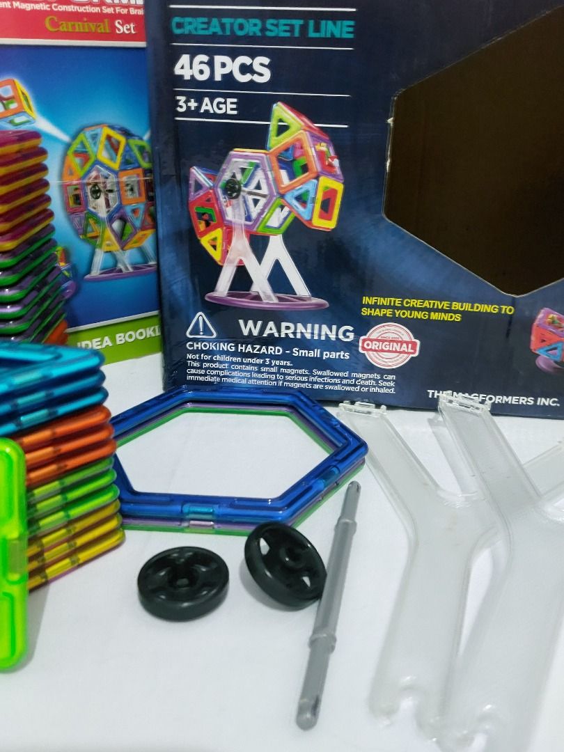 Magformers Carnival Set 46 Pieces (Category: Educational & Learning Toys) located in Paranaque City. Submitted by ca.firstonlinebiz (Listing ID 1423180234, Image 3). Description: Preloved Magformers Carnival Set (46 pieces) Complete Damage box Loc. Greenheights Parañaque Open for shipping lalamove or jnt Gcash, Maya, BPI payment .