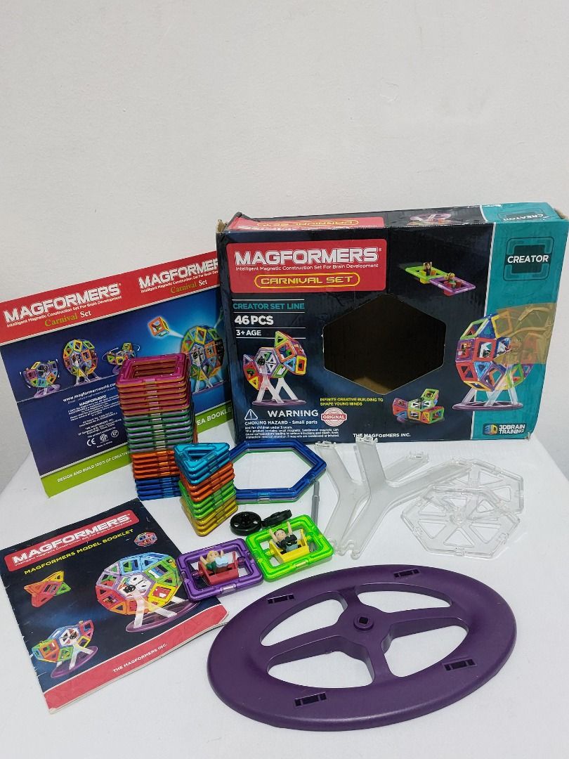 Magformers Carnival Set 46 Pieces (Category: Educational & Learning Toys) located in Paranaque City. Submitted by ca.firstonlinebiz (Listing ID 1423180234, Image 1). Description: Preloved Magformers Carnival Set (46 pieces) Complete Damage box Loc. Greenheights Parañaque Open for shipping lalamove or jnt Gcash, Maya, BPI payment .