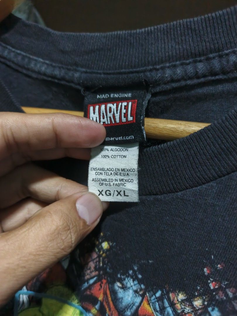 Marvel Mega Print (Category: Tshirts & Polo Shirts ) located in Mabalacat. Submitted by thriftThings (Listing ID 1423175002, Image 3). Description: Marvel Mega Print Size: XL Excellent Condition Hairline Crack print.