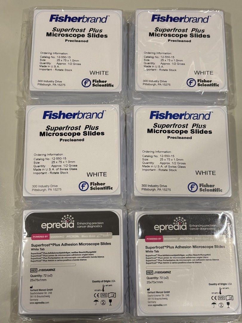 Microscope Slides (Category: Everything Else) located in Singapore. Submitted by jamilmax (Listing ID 1423162029, Image 1). Description: Superfrost Plus Microscope Slides 50 dollars each price negotiable.