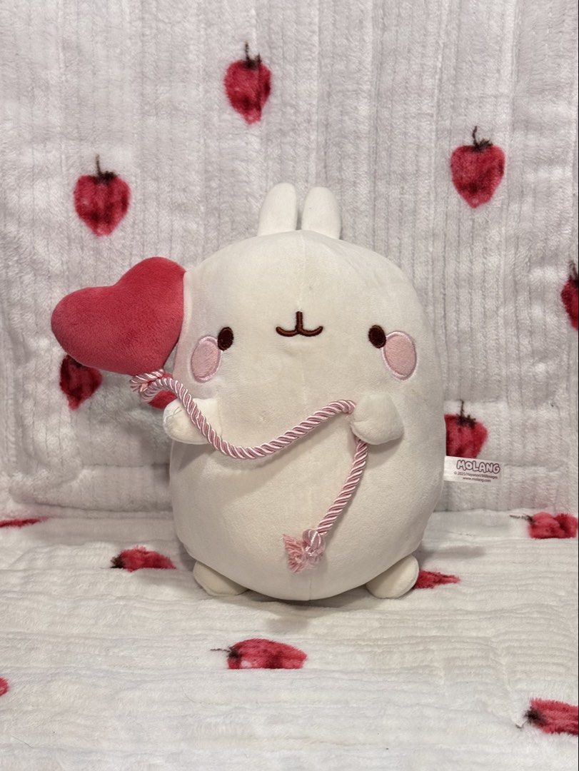 Molang Plush with Heart Balloon (Category: Plushies & Soft Toys) located in Caloocan City. Submitted by raeccas.selections (Listing ID 1423242305, Image 1). Description: - 48cm - Authentic Molang tag visible - Collecto’s item or ideal gift for Molang fans MOP: Gcash or bank transfer MOD: J&T (cheapest) or Lalamove sdd Loc: North Caloocan or Marikina (by sched) .